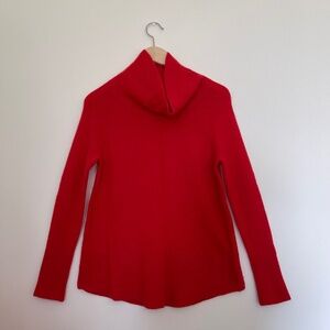 Anthropologie*Moth 100% Cashmere Mock Neck Sweater. Red. Small